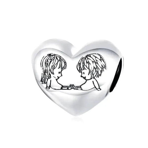 Best Friend Heart Charm ❤️👭 Fits Pandora Bracelets – Planet