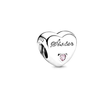 big sister heart charm