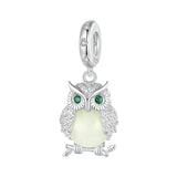 Green Eye Owl Charm