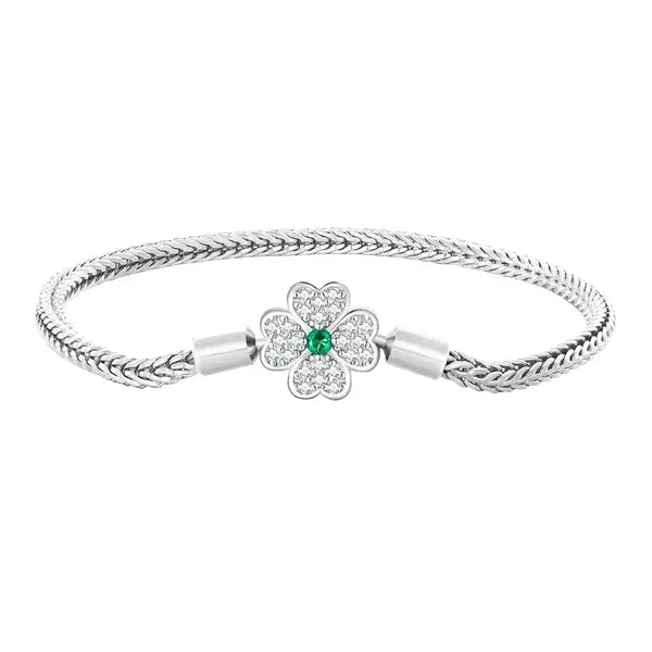 Clover Charm Bracelet 🍀 - Compatible with Pandora Charms