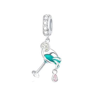 cocktail glass charm