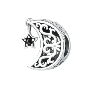 crescent moon and star charm