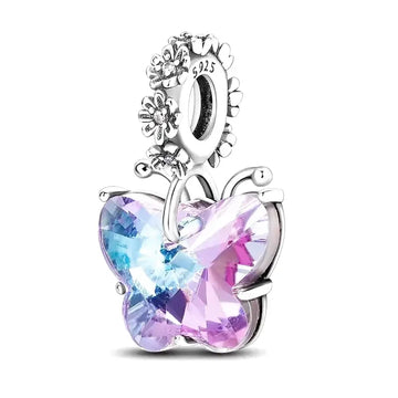crystal butterfly charm