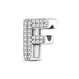 diamond  letter f charm