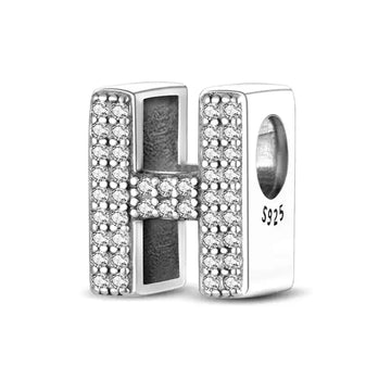 diamond letter h charm