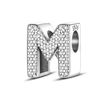 diamond letter m charm