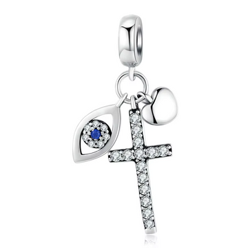diamond cross charm