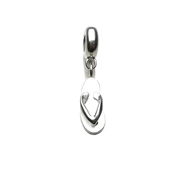 Silver flip-flop charm.