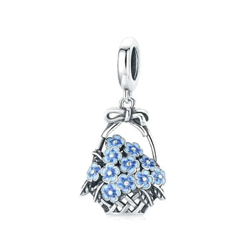 flower basket charm