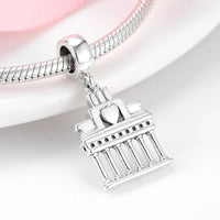 Silver Brandenburg Gate charm.