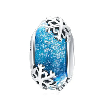 frozen murano glass bead