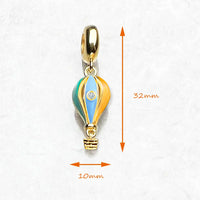 Colorful hot air balloon charm.