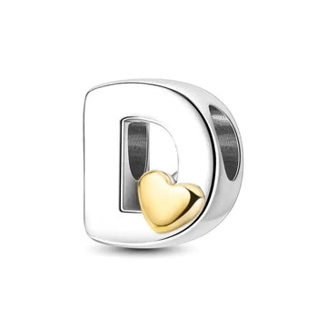 Gold Letter D Charm