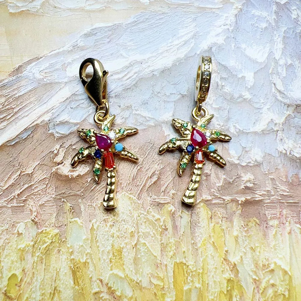 Gold Palm Tree Charm | Pandora Bracelet Compatible – Planet Charms