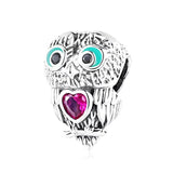 green eye owl charm