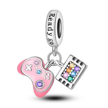 Handheld Game Console Charm fits Pandora bracelets, 925 sterling silver