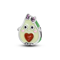 heart avocado charm