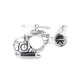 Sterling silver helicopter charm