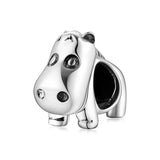 Silver hippo charm.