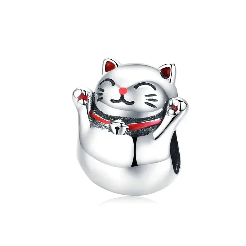 Japanese Cat Charm 🐱 - Fits Pandora Bracelets – Planet Charms