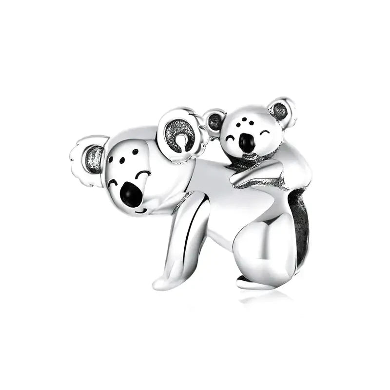 Ancien Bracelet Argentin Avec Charms : Koala, Boomerang, Planche De Surf – Argent