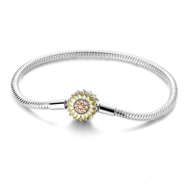 Yellow Sunflower Charm Bracelet