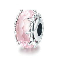 pink murano glass bead