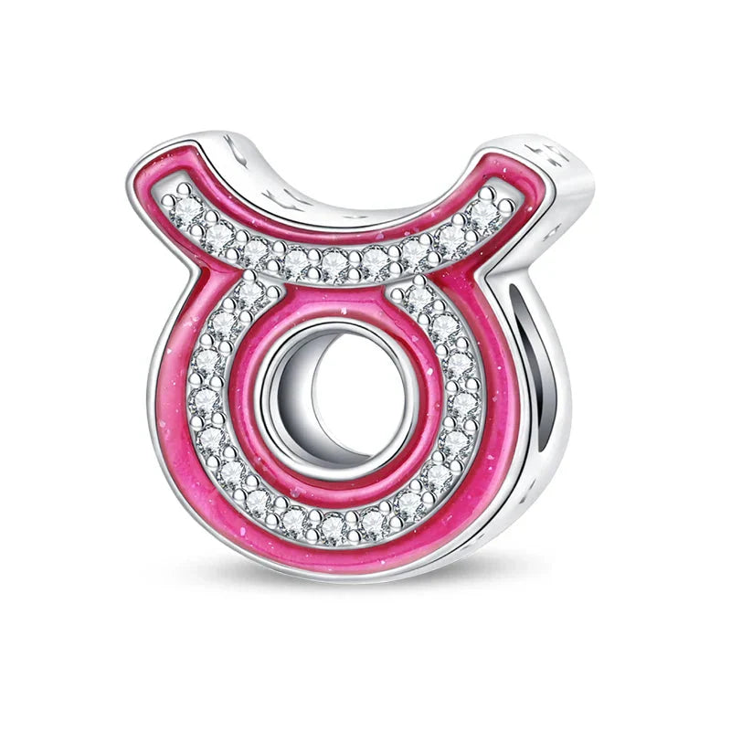 Pink Taurus Charm | Pandora Bracelet Compatible – Planet Charms