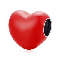 red heart bead