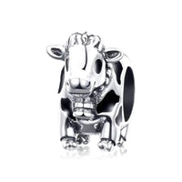 silver cow charm