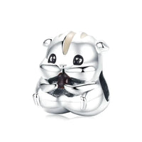 silver hamster charm
