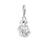 Silver monkey charm.