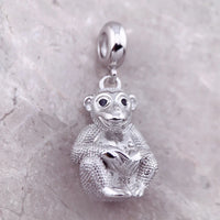 Silver monkey charm.