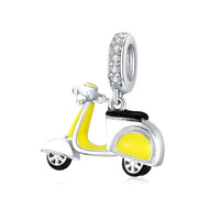 Silver scooter charm