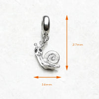 Silver snail charm.