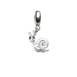 Silver snail charm.