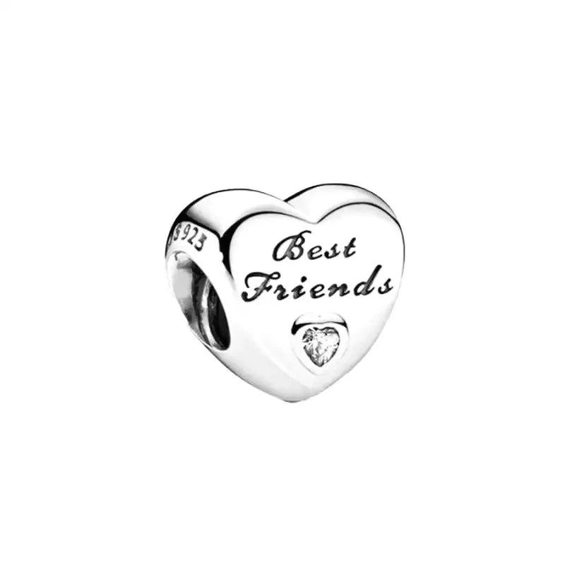 Sterling silver charm bracelet with best friend, 15 birthday and telephone charm 925 Sterling Silver Sweet 15 Bracelet Quinceañera Bracelet  main image 4