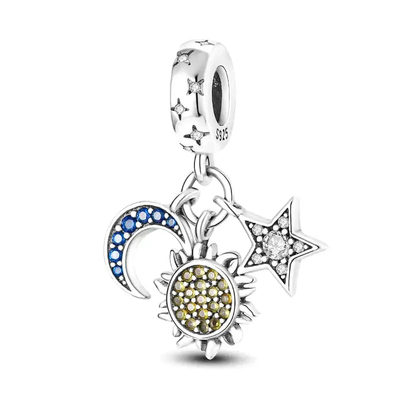 Sun Moon Star Charm 🌞🌜⭐ - Fits Pandora Bracelets – Planet Sun Moon Star Charm 🌞🌜⭐ - Fits Pandora Bracelets – Planet