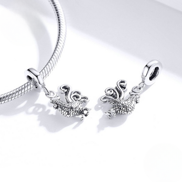 Rooster charm handcrafted with premium sterling silver