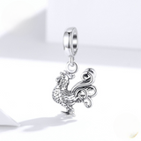 Sterling silver rooster charm