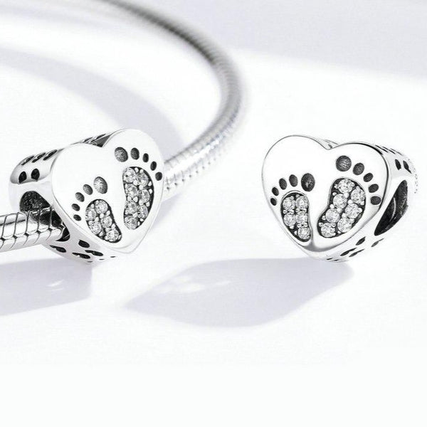 baby footprint bead