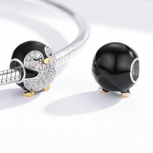 Fat goose charm on bracelet