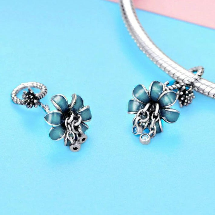 lily flower pandora charm Lily Flower Charm Dangle | 925 Sterling Silver Pendant | Fits Pandora