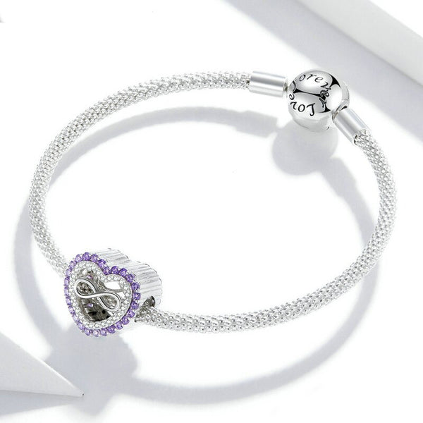 heart infinity symbol bead