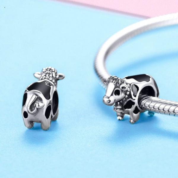 silver cow bead