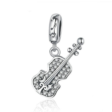 sterling silver violin charm